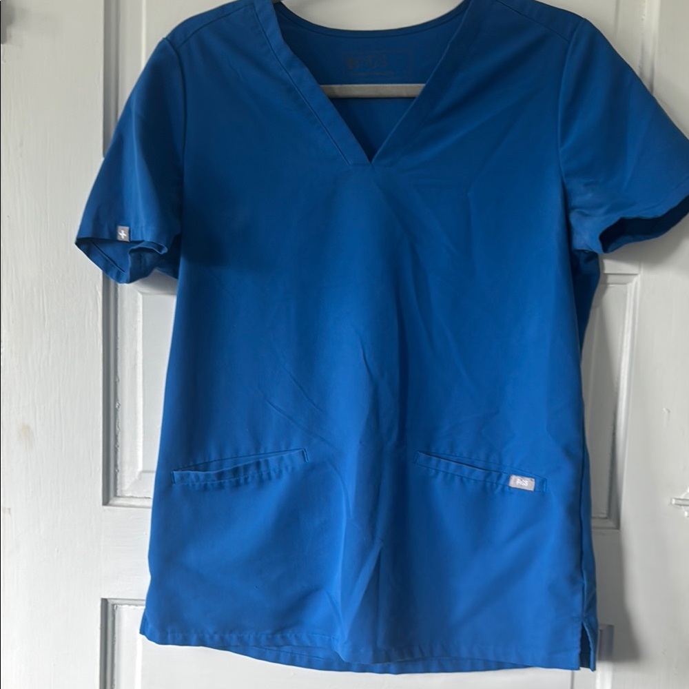 Figs Casma Royal Blue Scrub Top